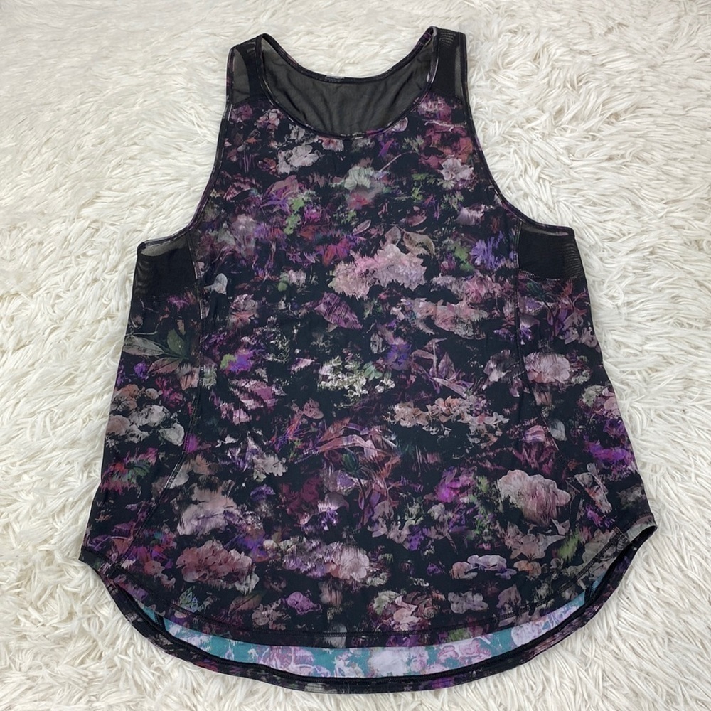 Lululemon Sculpt Tank II Floral Illusion Antique White Multi